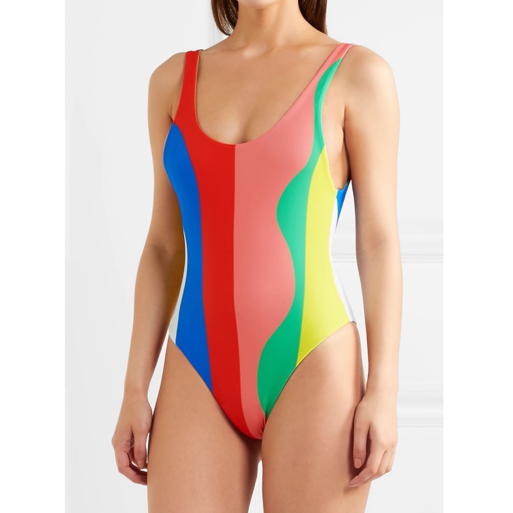 Mara Hoffman Rainbow Stripe One-Piece